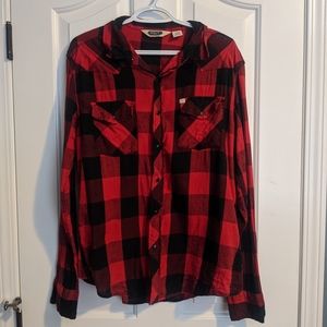 Red Plaid Flannel Shirt